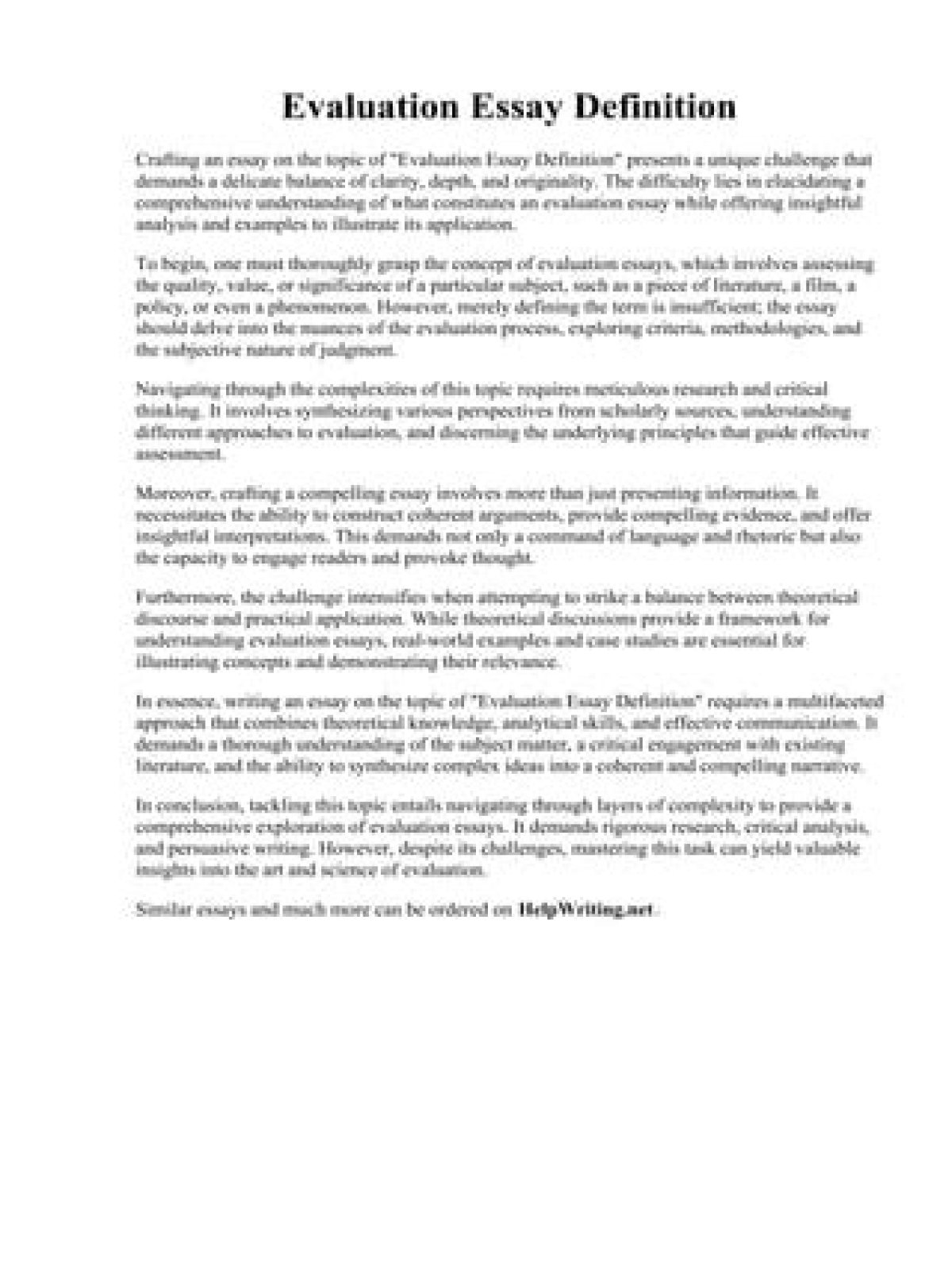 An Efficient Enterprise Essay Combines Concept and Sensible Evaluation