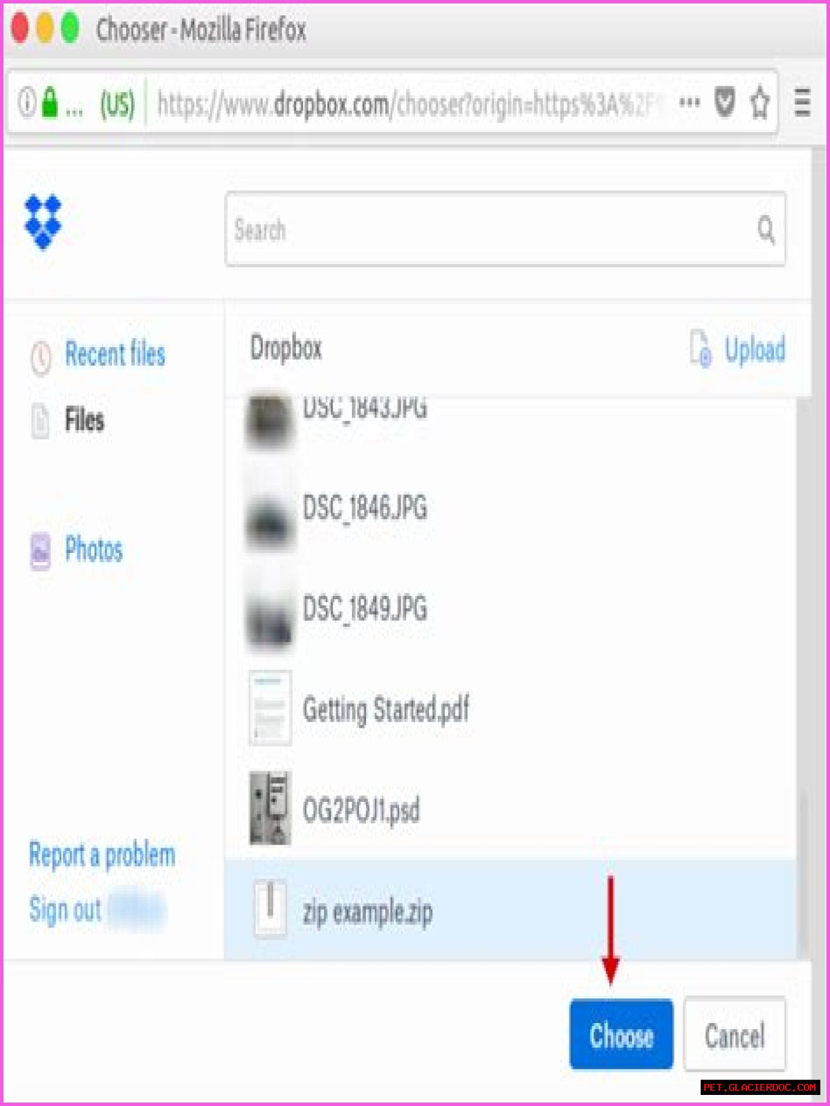 How do I unzip a file in Dropbox?