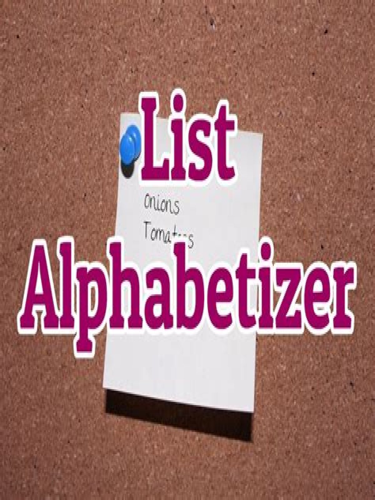 How do you alphabetize a list?