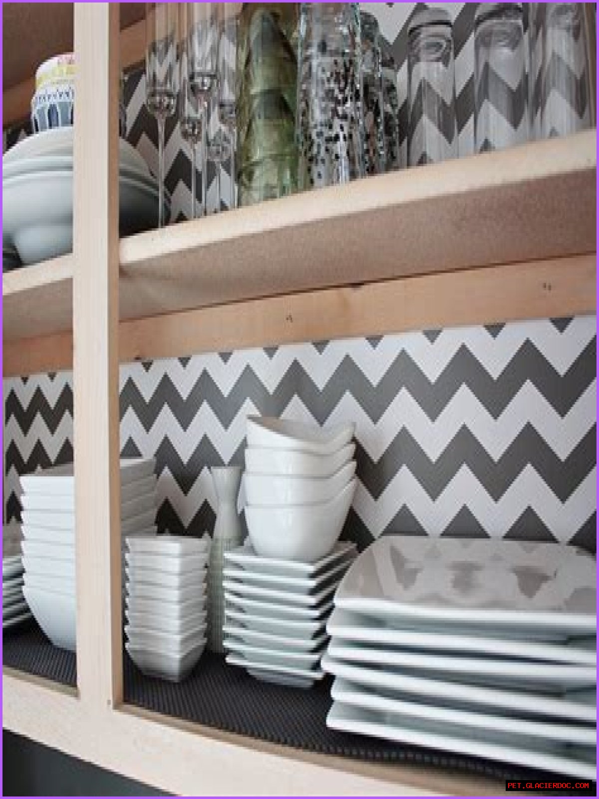 How do you line shelves with contact paper?