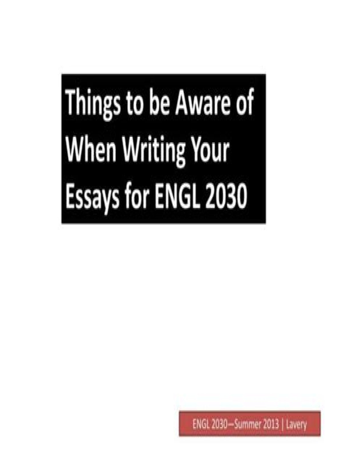 Information to Be aware About English Essays