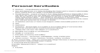 Is the most important example of a personal servitude?