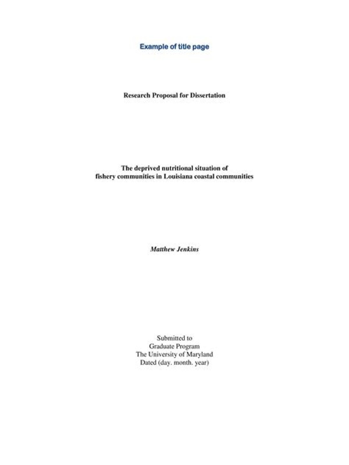 What is on the cover page of a research paper?