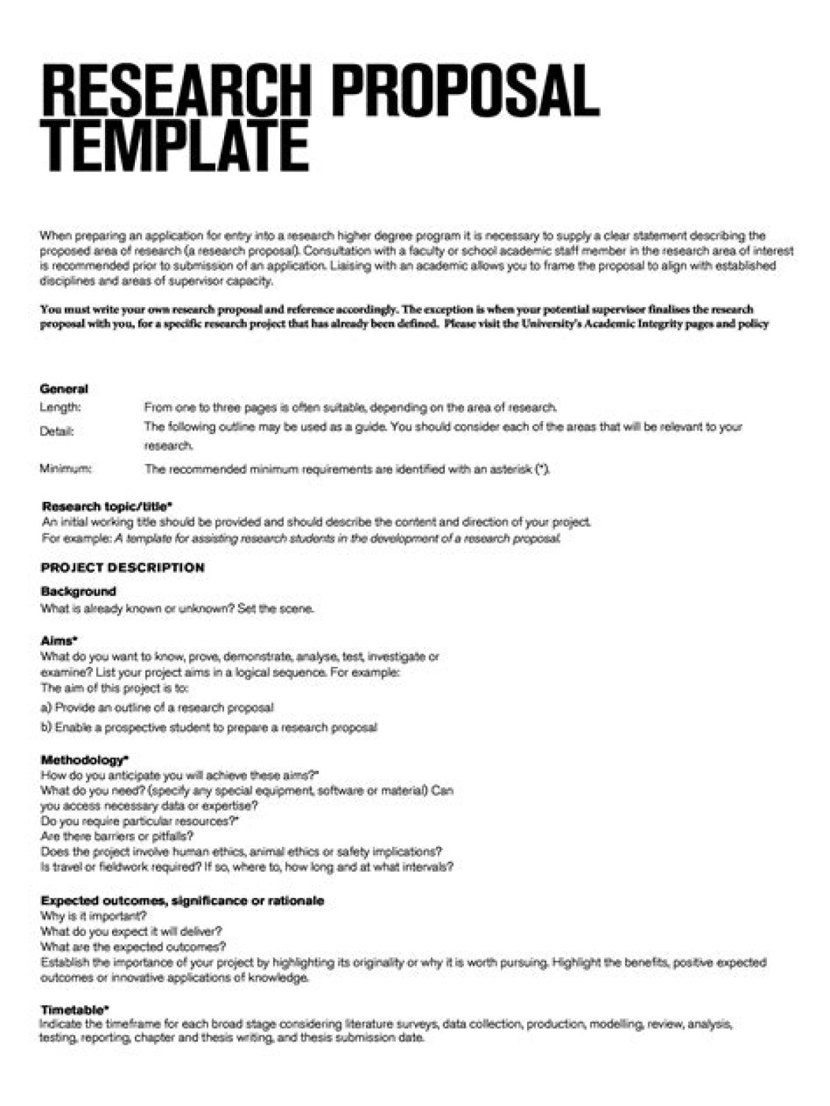 What is the proposal in a research paper?