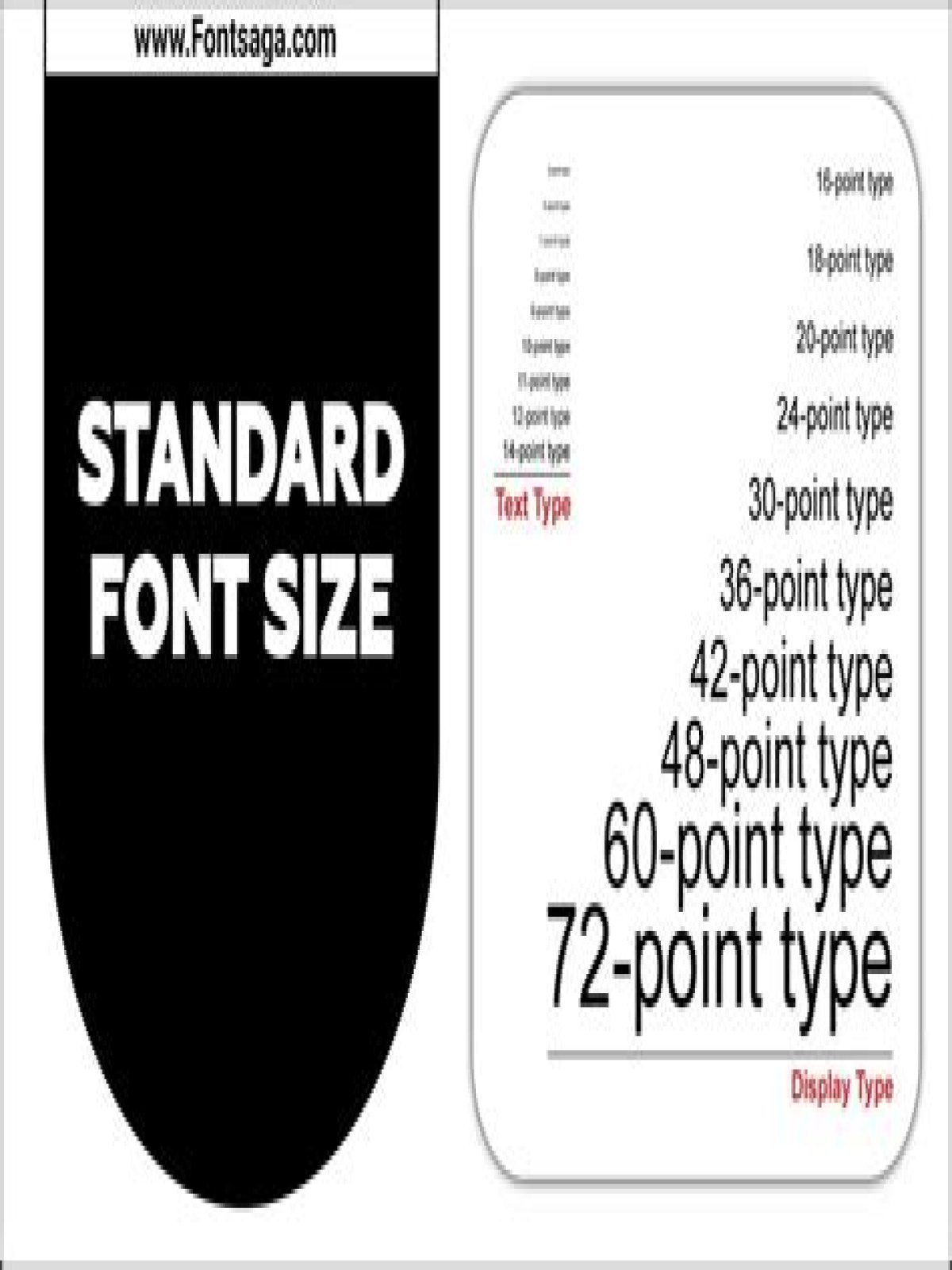 What is the standard size font?